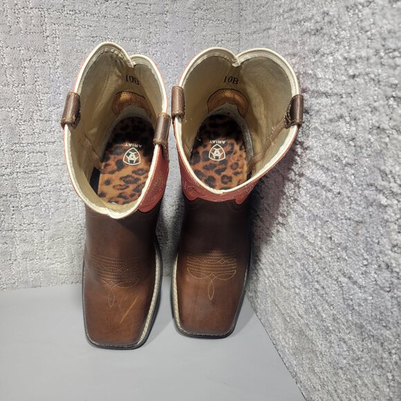 Ariat Anthem Shortie Myra Women’s Size US 10B Brown Pink Leather Cowboy Boots. - Picture 10 of 12